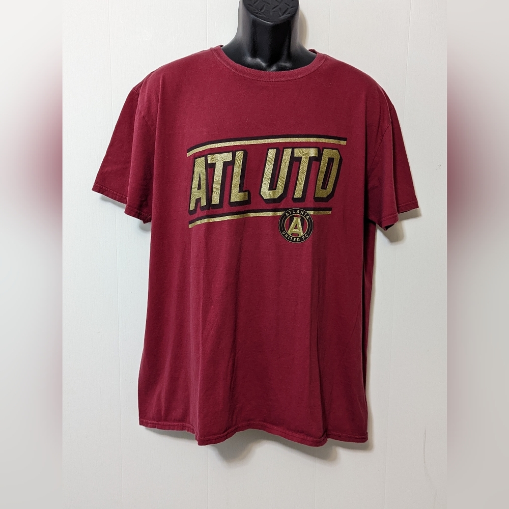 Men's Soccer ATL UTD "MLS" Burgundy T-shirt Size XL